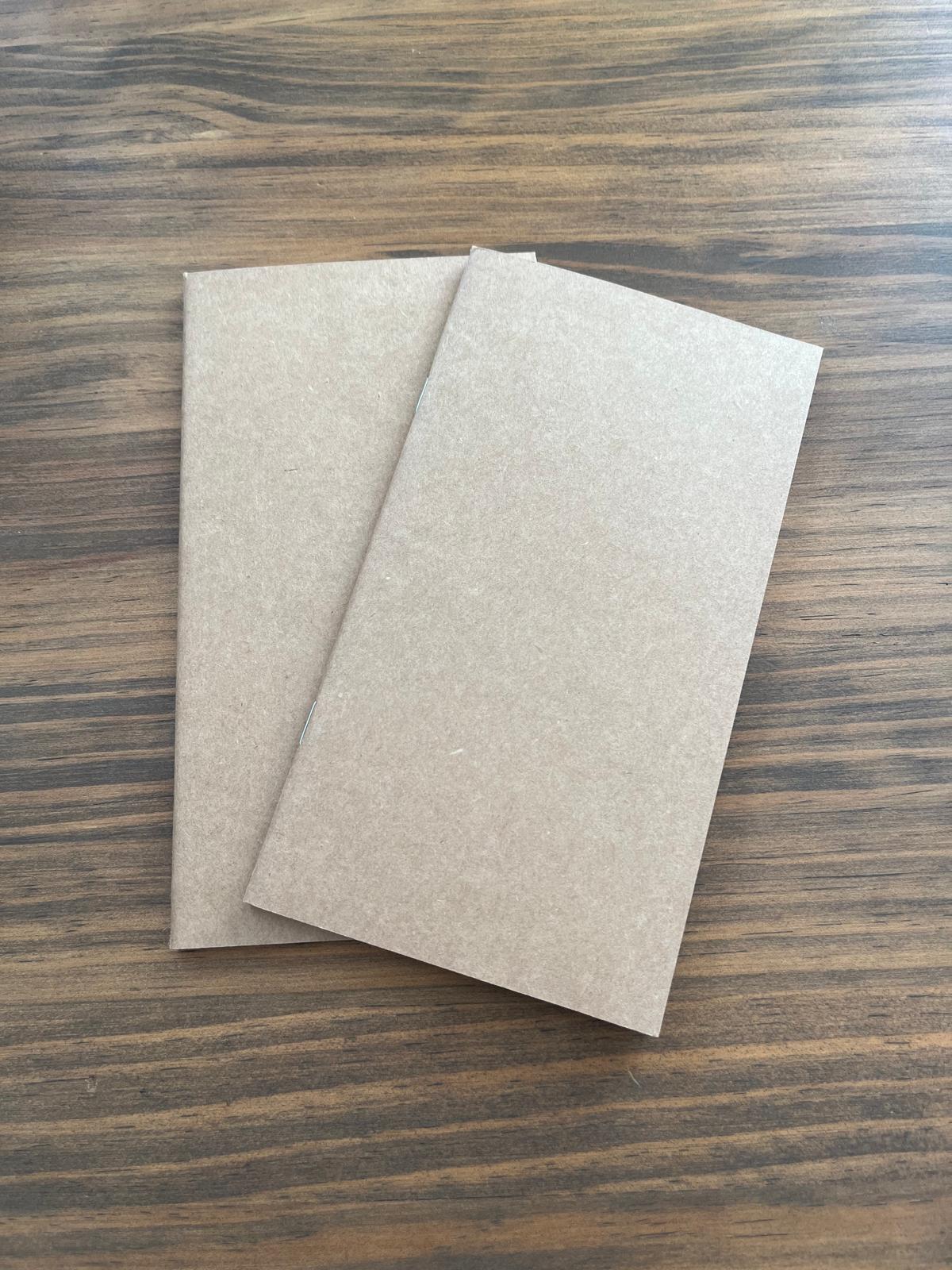 Couvertures kraft des recharges semainier, format 19 x 10,5 cm
