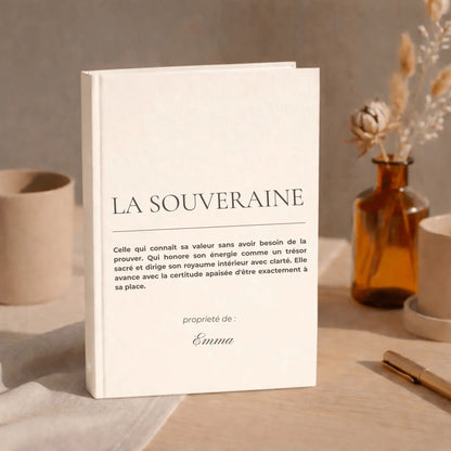 cahier de note personnalise la souveraine colorie beige