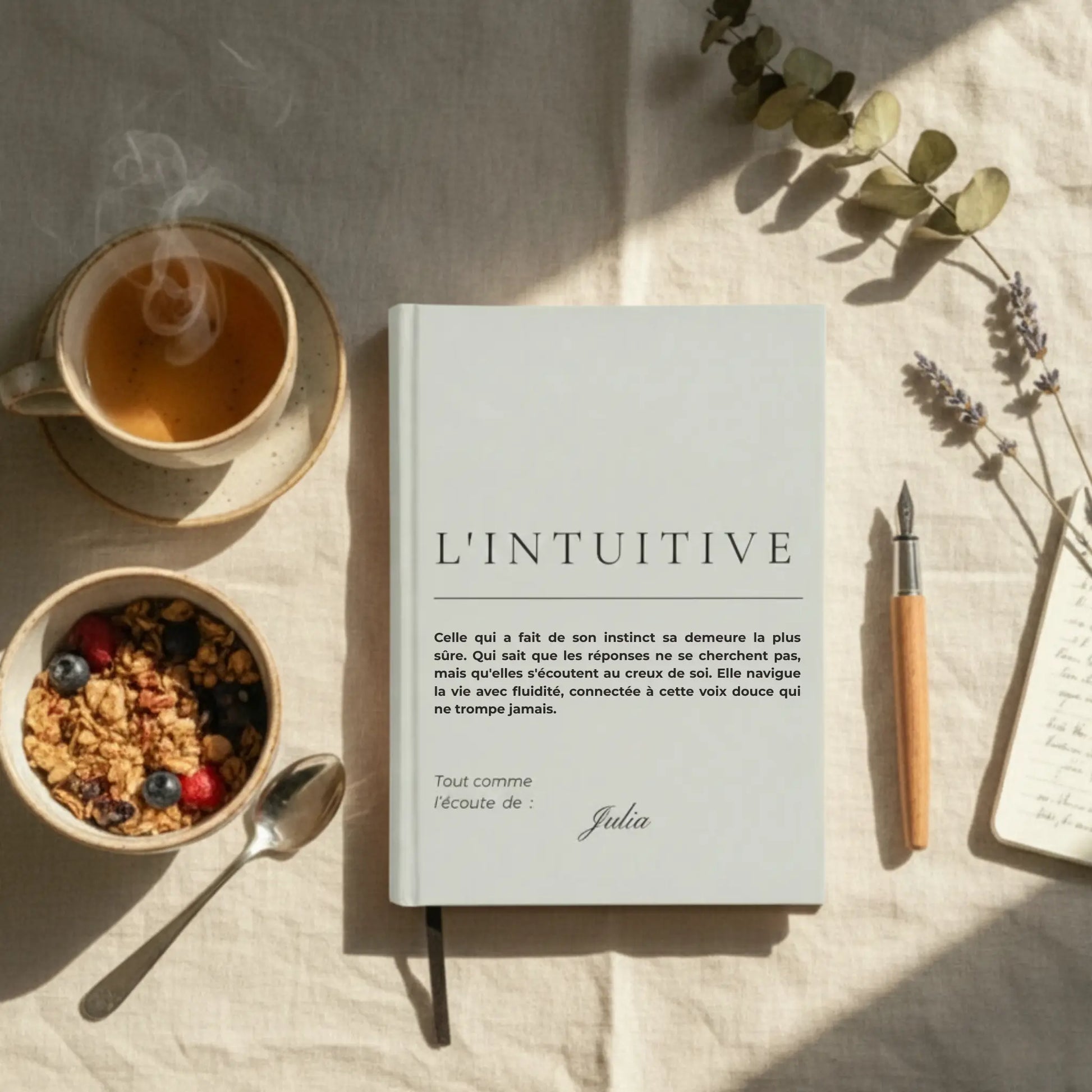 cahier d'écriture pour femme l'intuitive