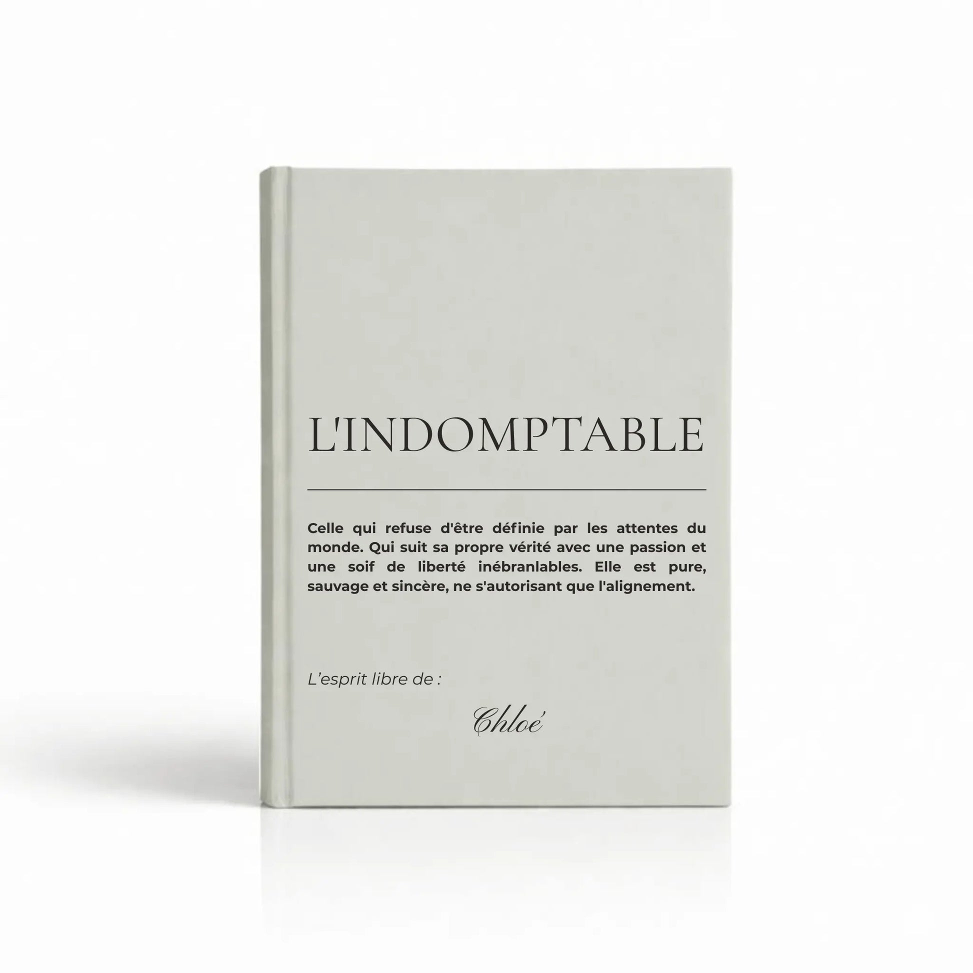 cahier signature personnalisé Indomptable - mise en situation lifestyle