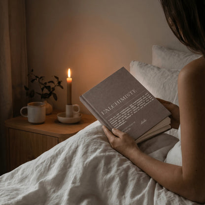 carnet de notes personnalisé Alchimiste - mise en situation lifestyle