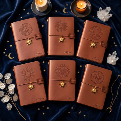 Carnet cuir personnalisé fermé avec élastique de fermeture burgundy