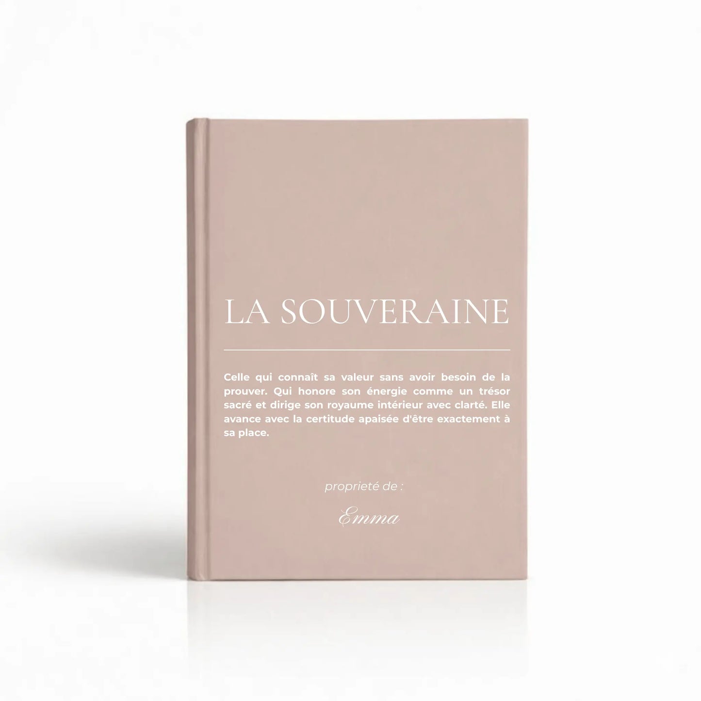 cahier signature personnalisé Souveraine - mise en situation lifestyle