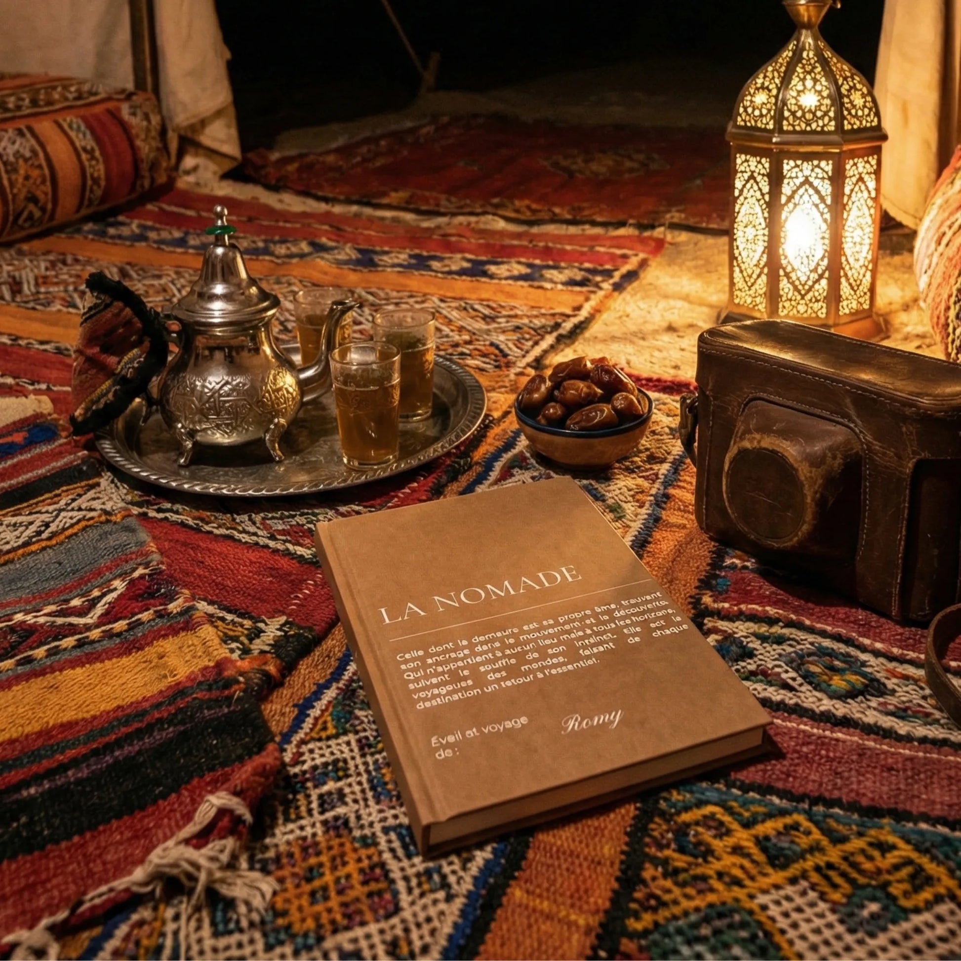 carnet la nomade dans un décor marakech