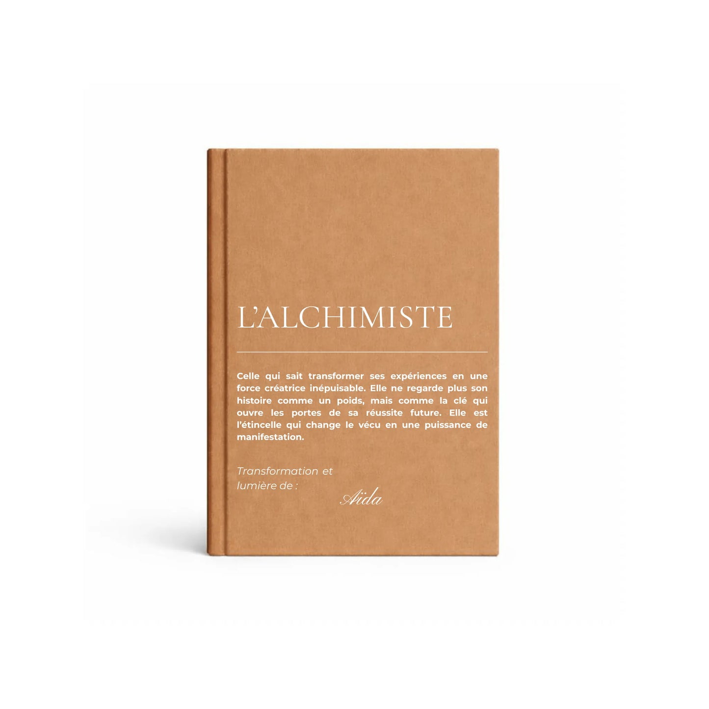 carnet de notes personnalisé Alchimiste - mise en situation lifestyle