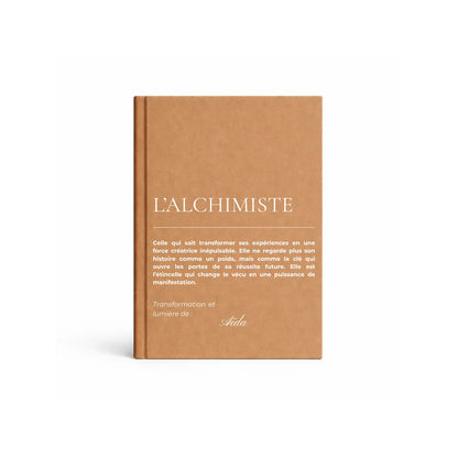 carnet de notes personnalisé Alchimiste - mise en situation lifestyle