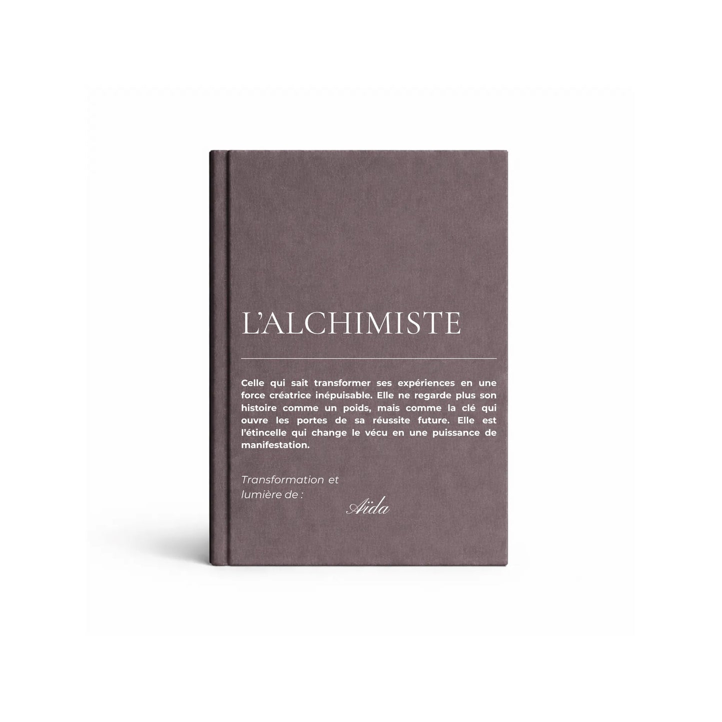 carnet de notes personnalisé Alchimiste - mise en situation lifestyle