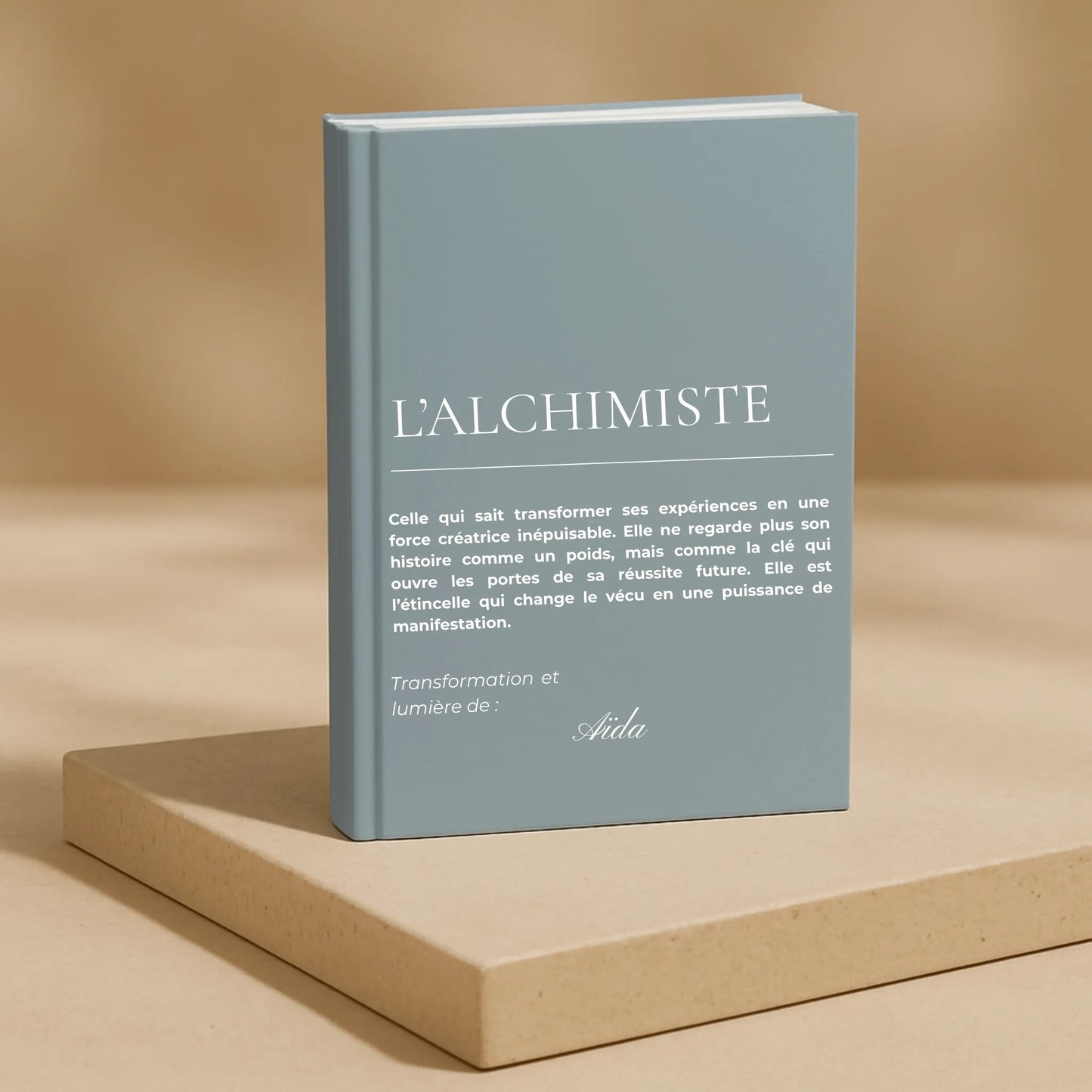 carnet de notes personnalisé Alchimiste - mise en situation lifestyle