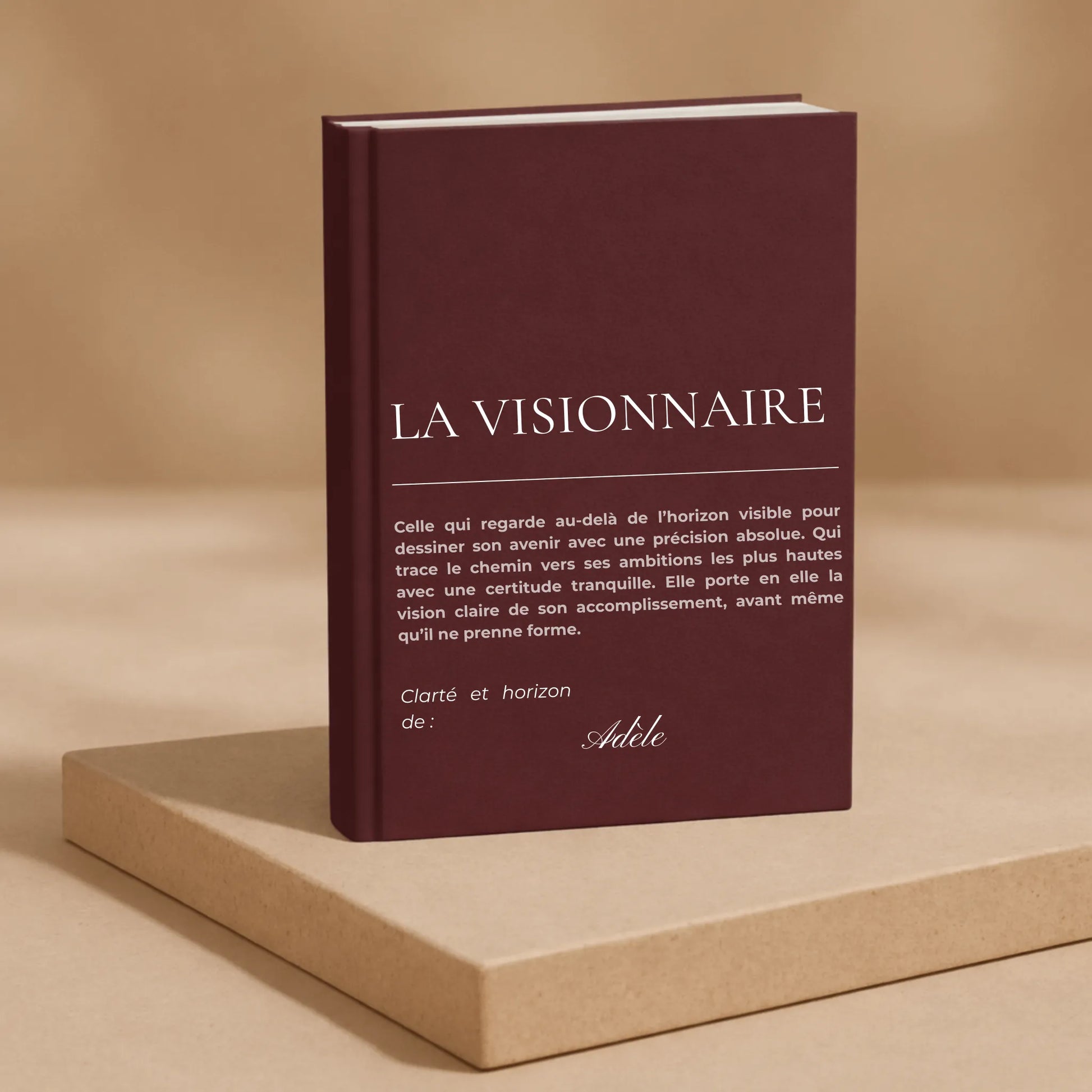 carnet de notes personnalisé Visionnaire - mise en situation lifestyle