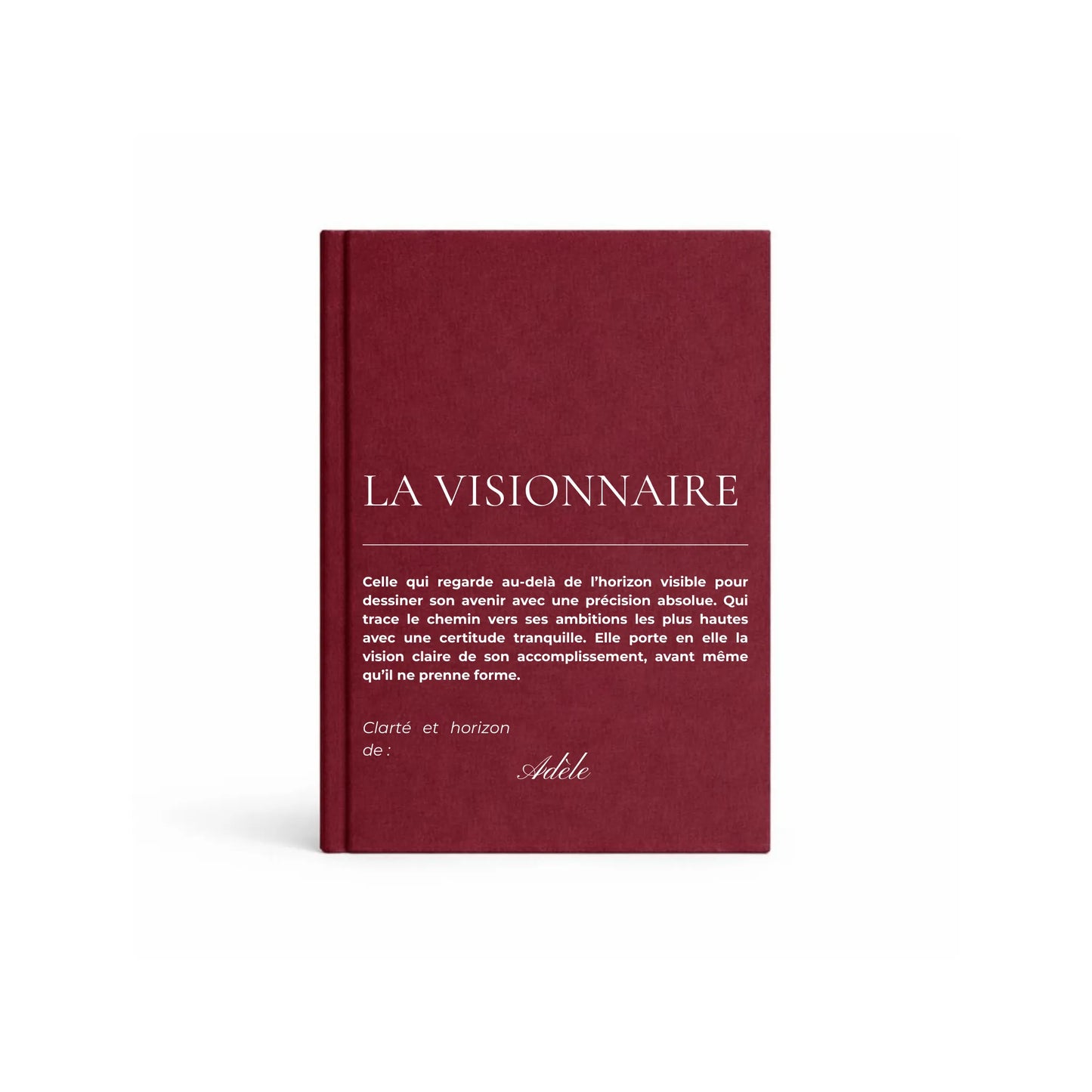 carnet de notes personnalisé Visionnaire - mise en situation lifestyle
