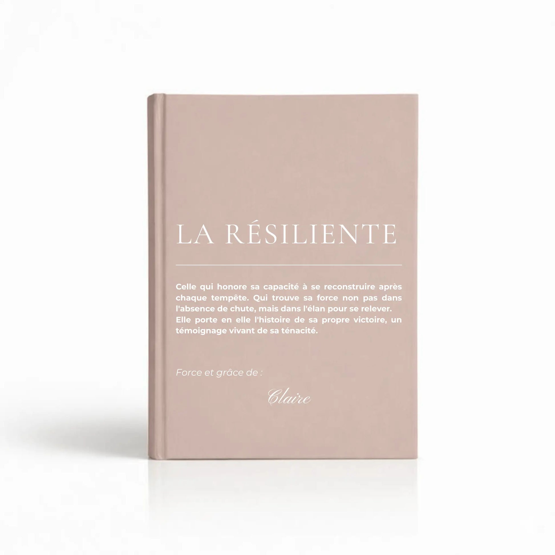 carnet d'ecriture personnalisé pour femme la resiliente