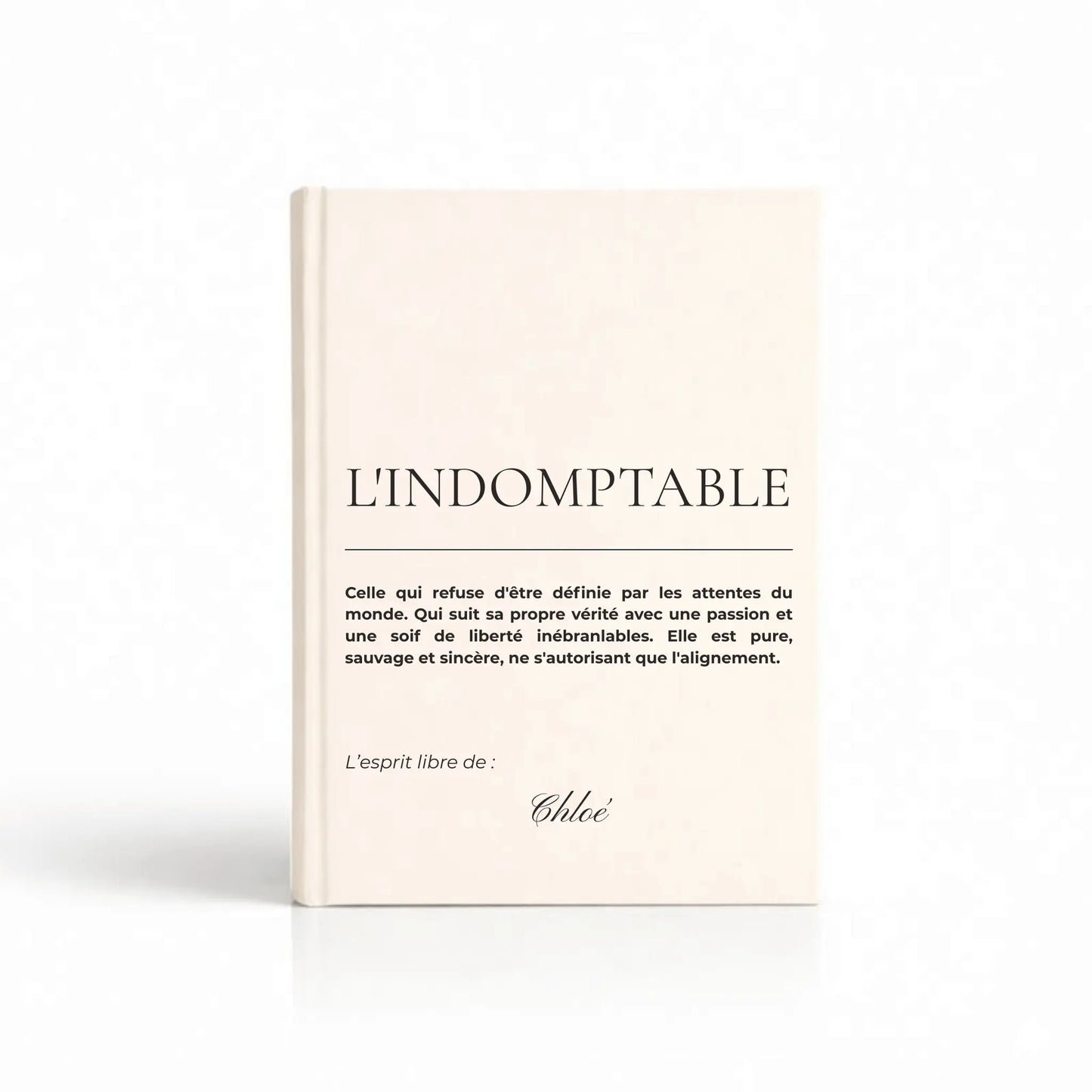 cahier signature personnalisé Indomptable - mise en situation lifestyle