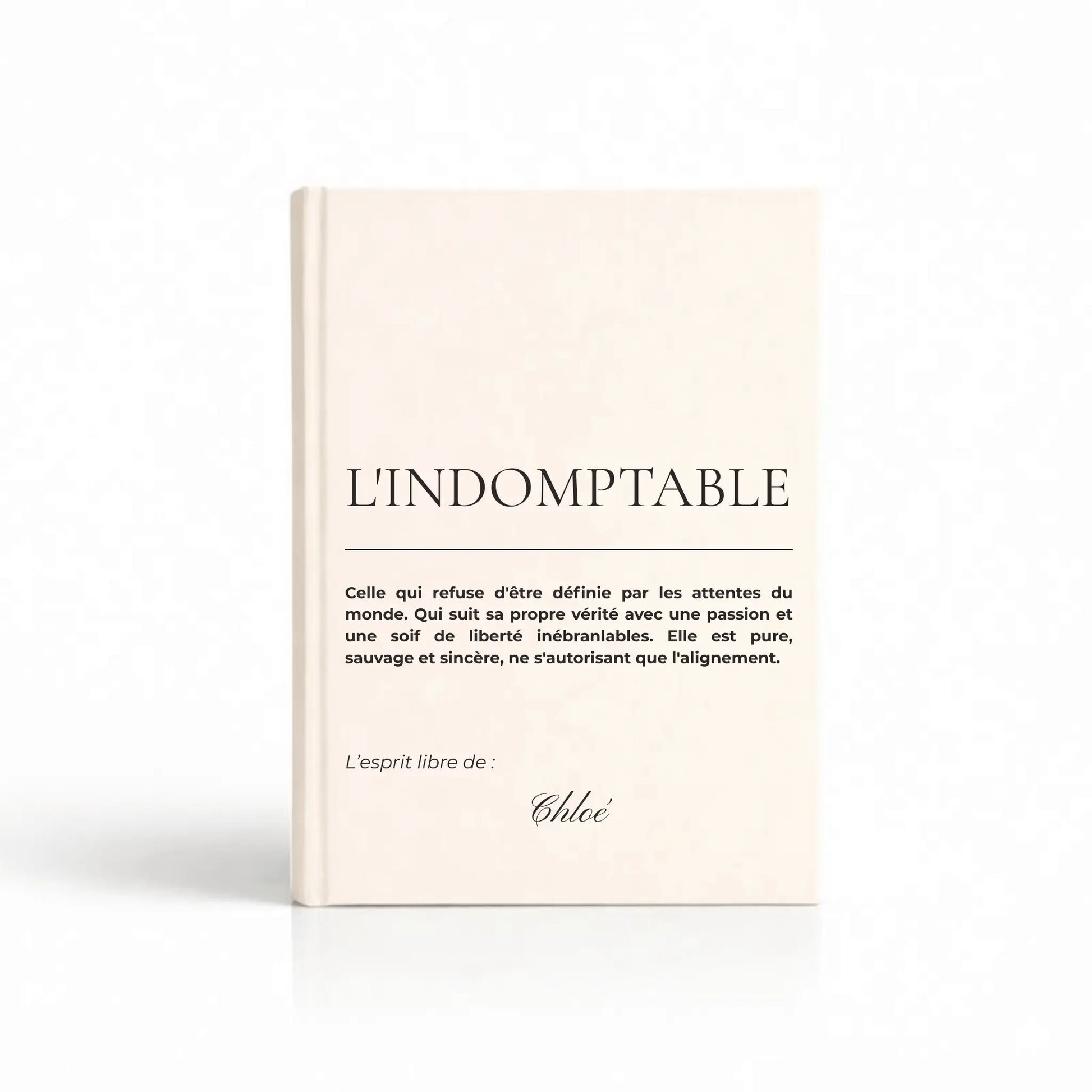cahier signature personnalisé Indomptable - mise en situation lifestyle