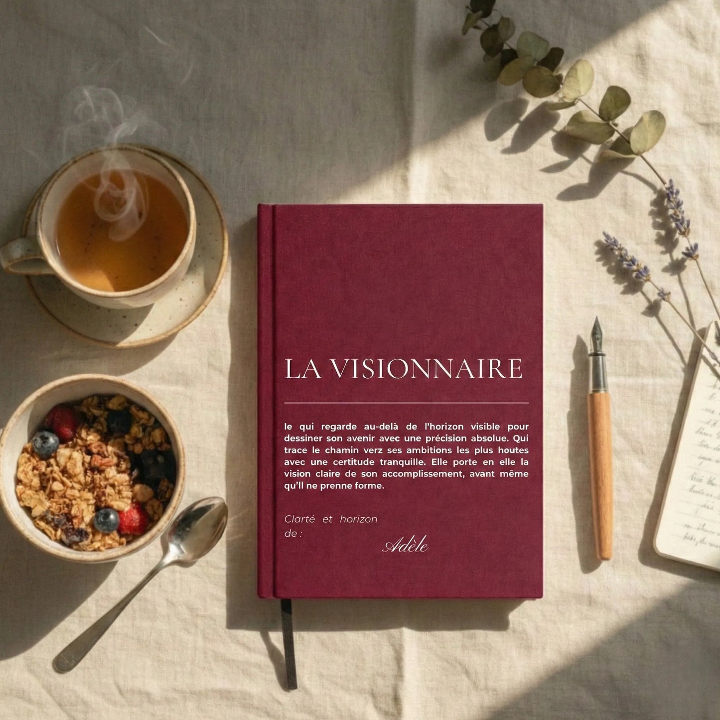 carnet personnalisé prenom la visionnaire