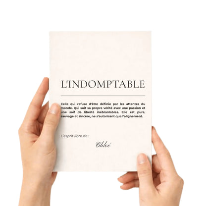 carnet journaling pour femme personnalisable indomptable