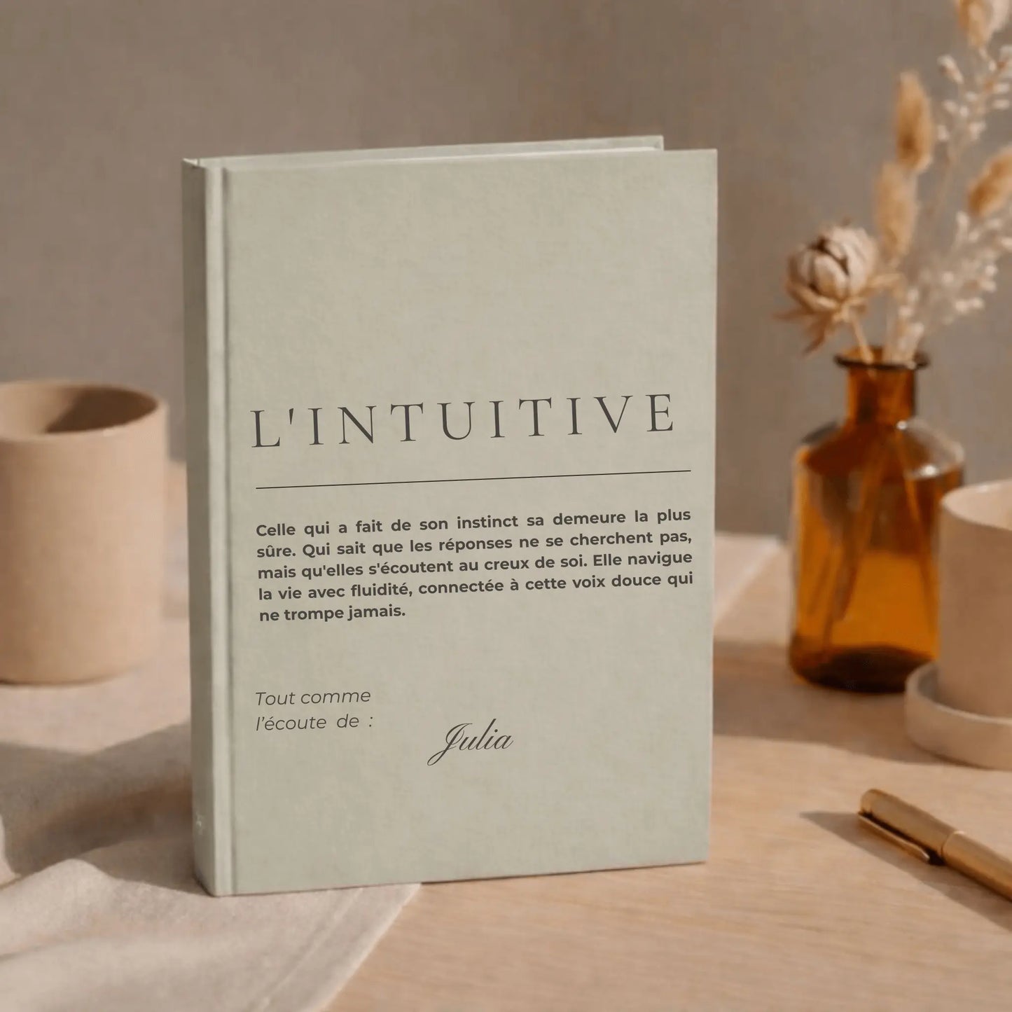 cahier-personnalisé-intuitive presenté debout