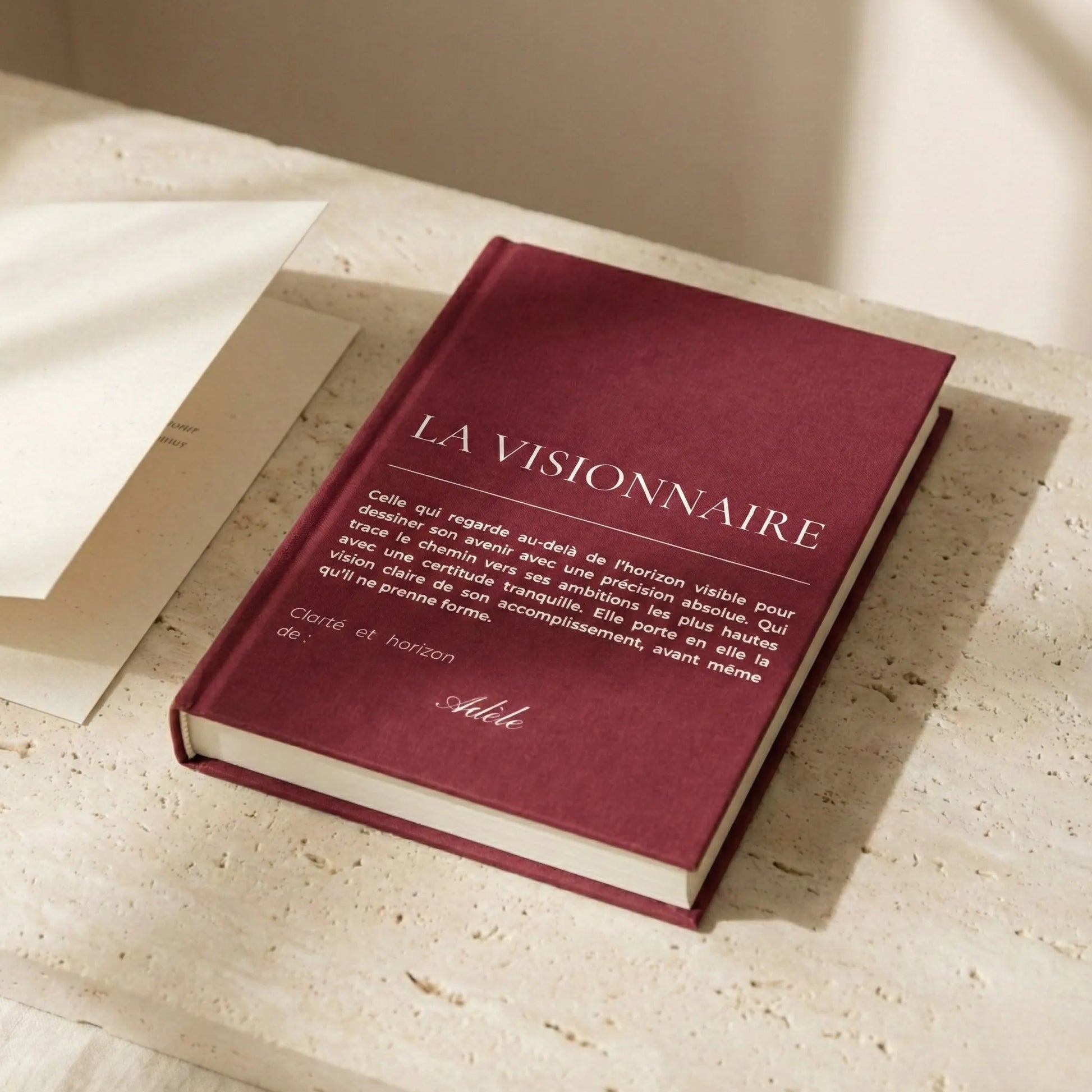 cahier personnalise la visionnaire burgundy