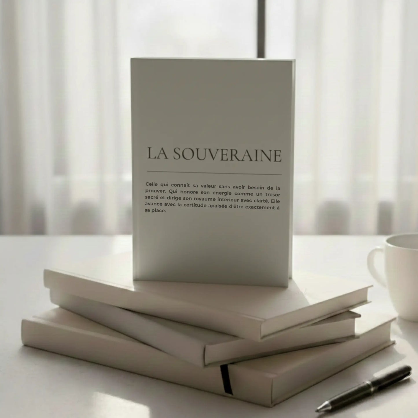 cahier signature personnalisé Souveraine - mise en situation lifestyle