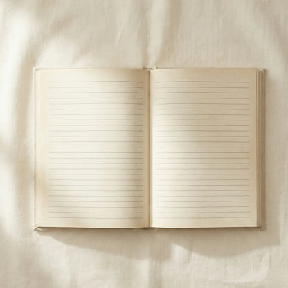 carnet ligné ouvert