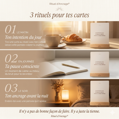 carte gratitude Rituel d'Ancrage cadeau bien-être femme développement personnel