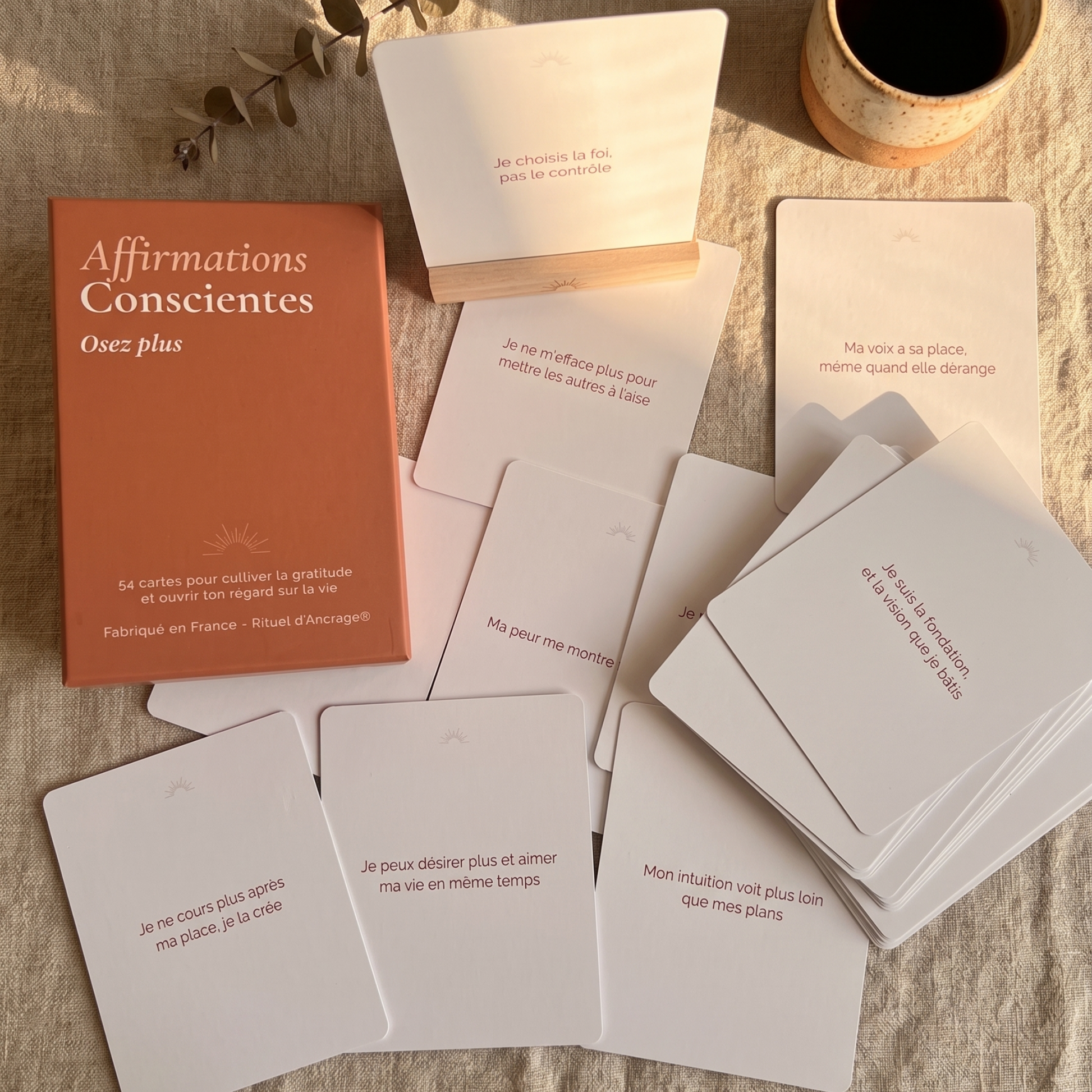 cartes affirmations confiance en soi oser être soi étalées collection