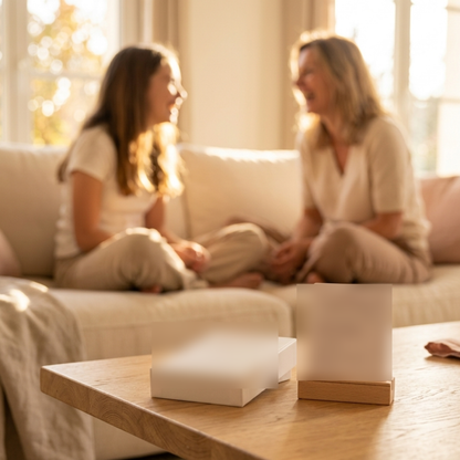 Coffret Affirmations Conscientes Entre Nous edition mere-fille, ambiance salon cocooning