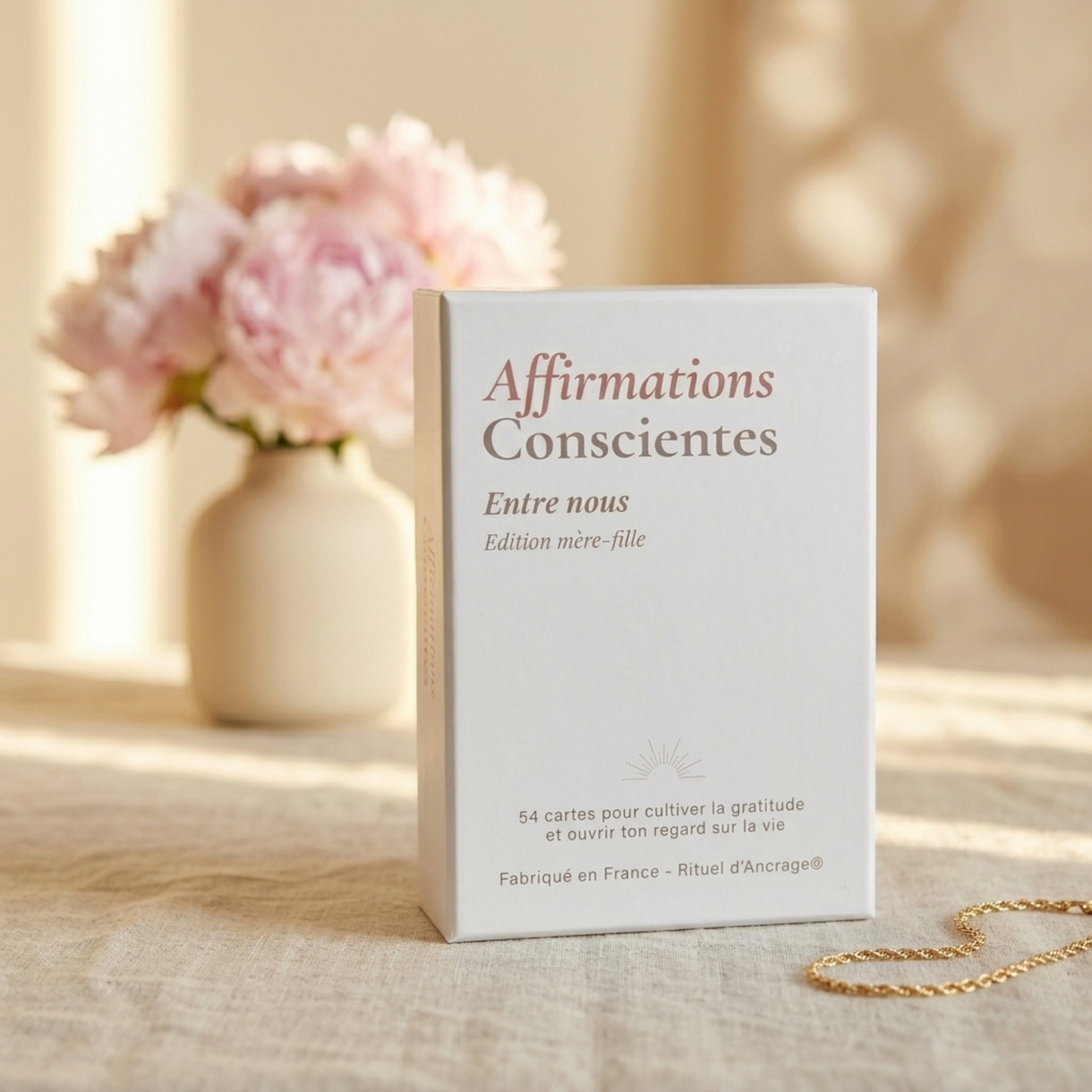 coffret 54 cartes affirmations mère fille Entre Nous Rituel d'Ancrage lien mère fille