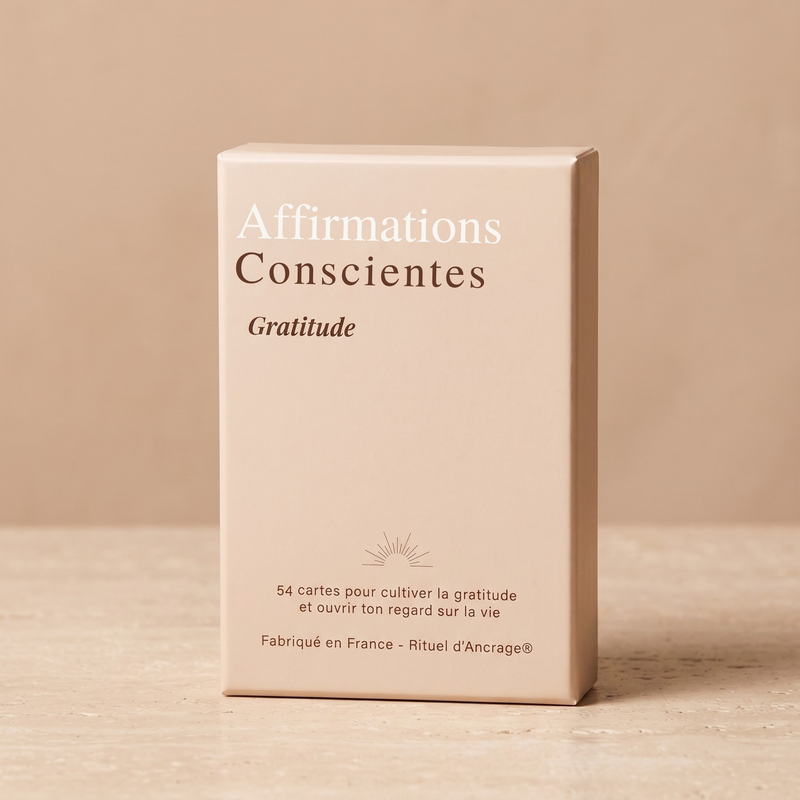 coffret 54 cartes affirmations positives gratitude Rituel d'Ancrage fabriqué en France