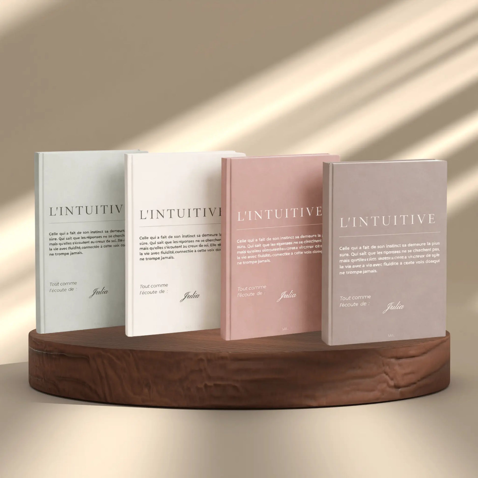 presentation complete des cahiers personnalises intuivite en 4 colories