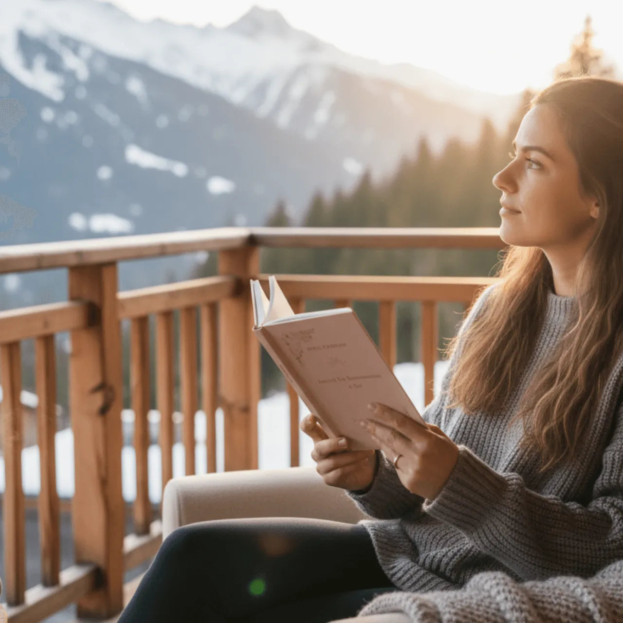 femme en mediation avec son journal de reconnexion