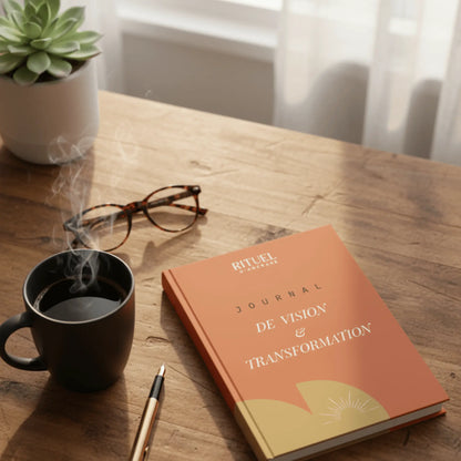 journal vision transformation terracotta  sur un bureau 