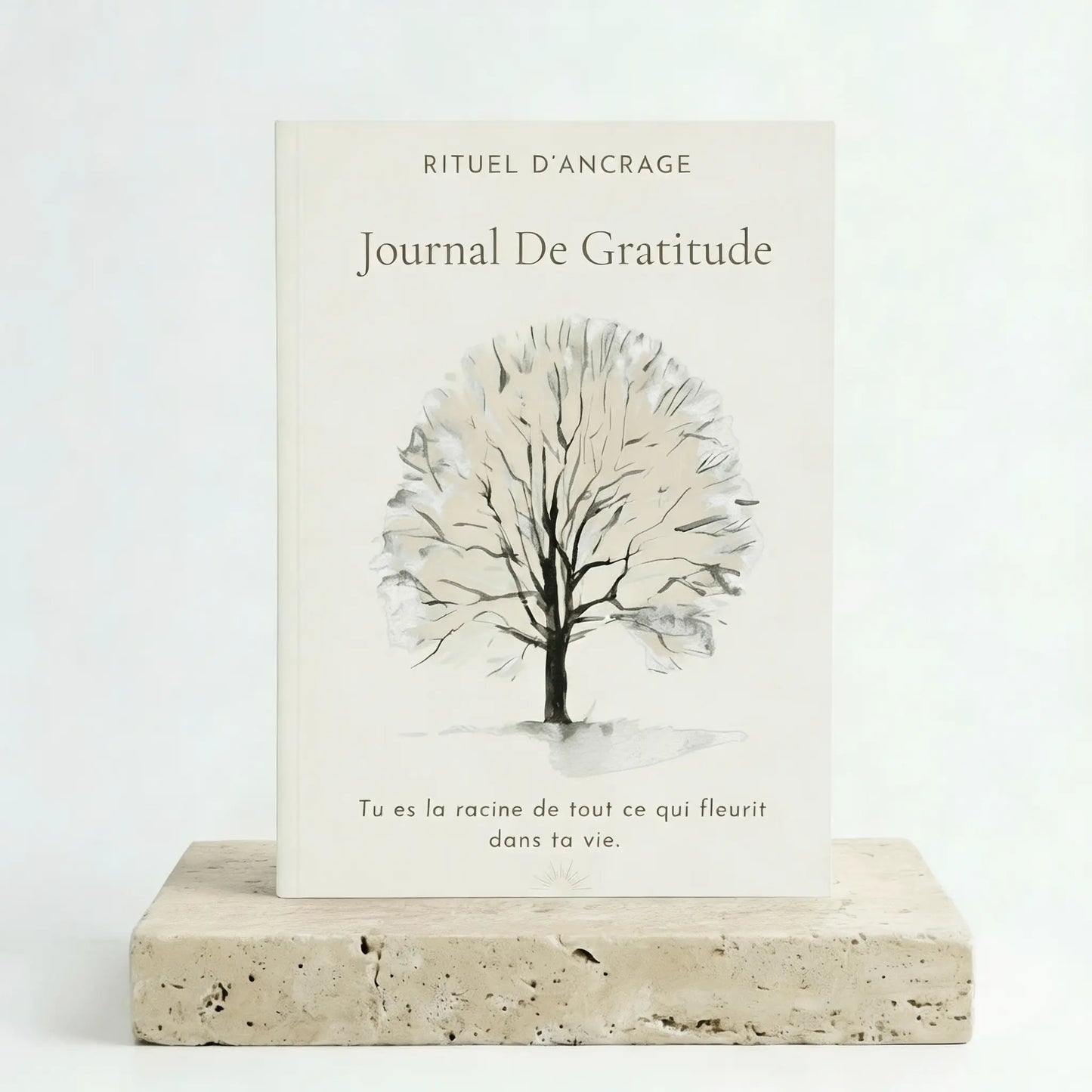 journal de gratitude guidé rituel d'ancrage beige