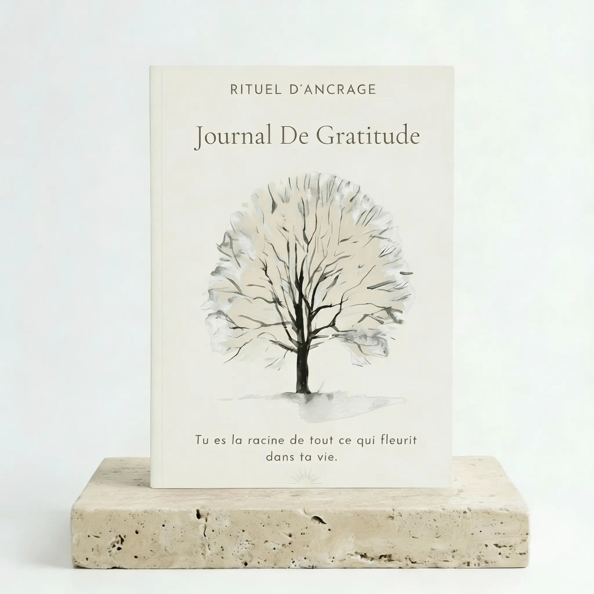 journal de gratitude guidé rituel d'ancrage beige