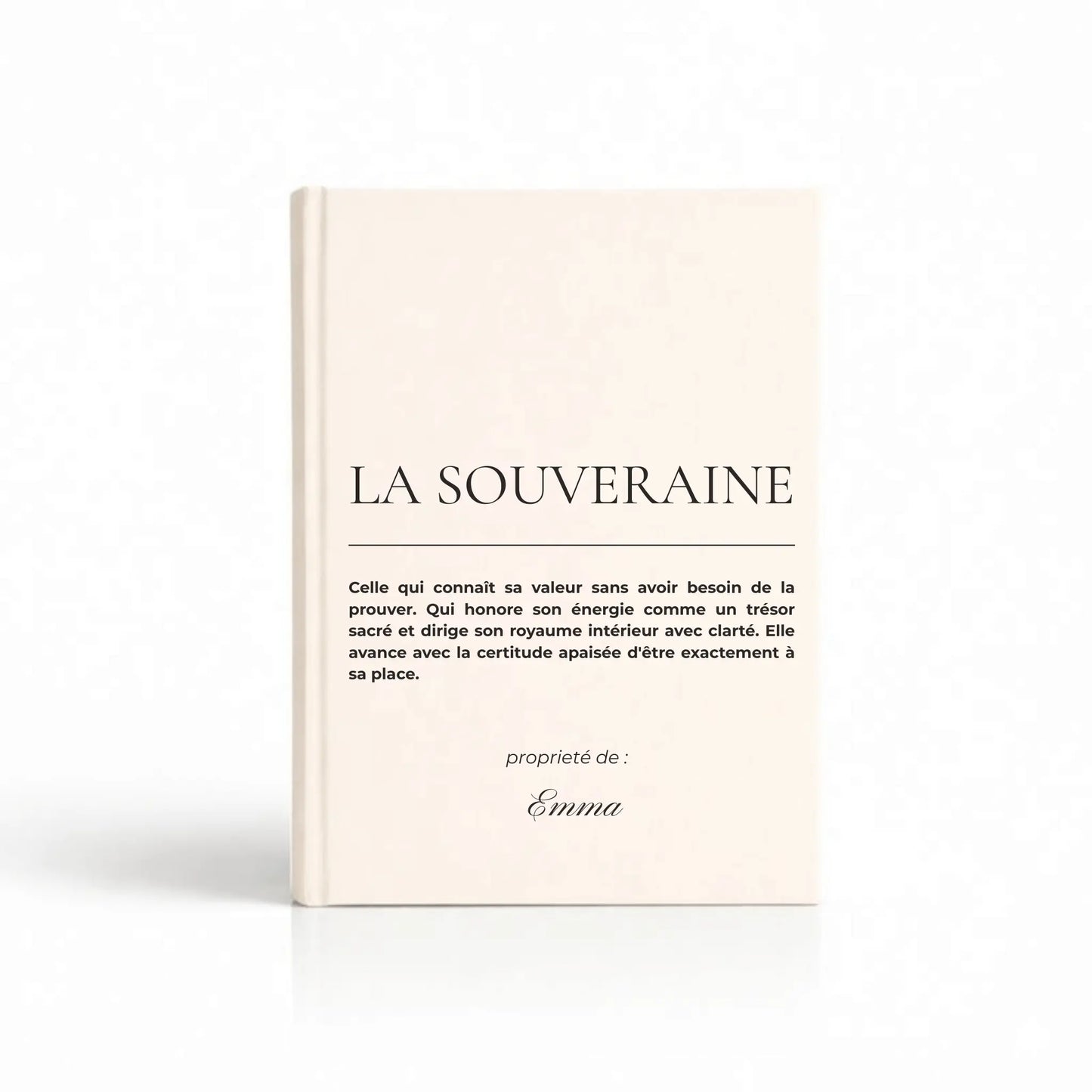 notebook la souveraine personnalisable avec prenom