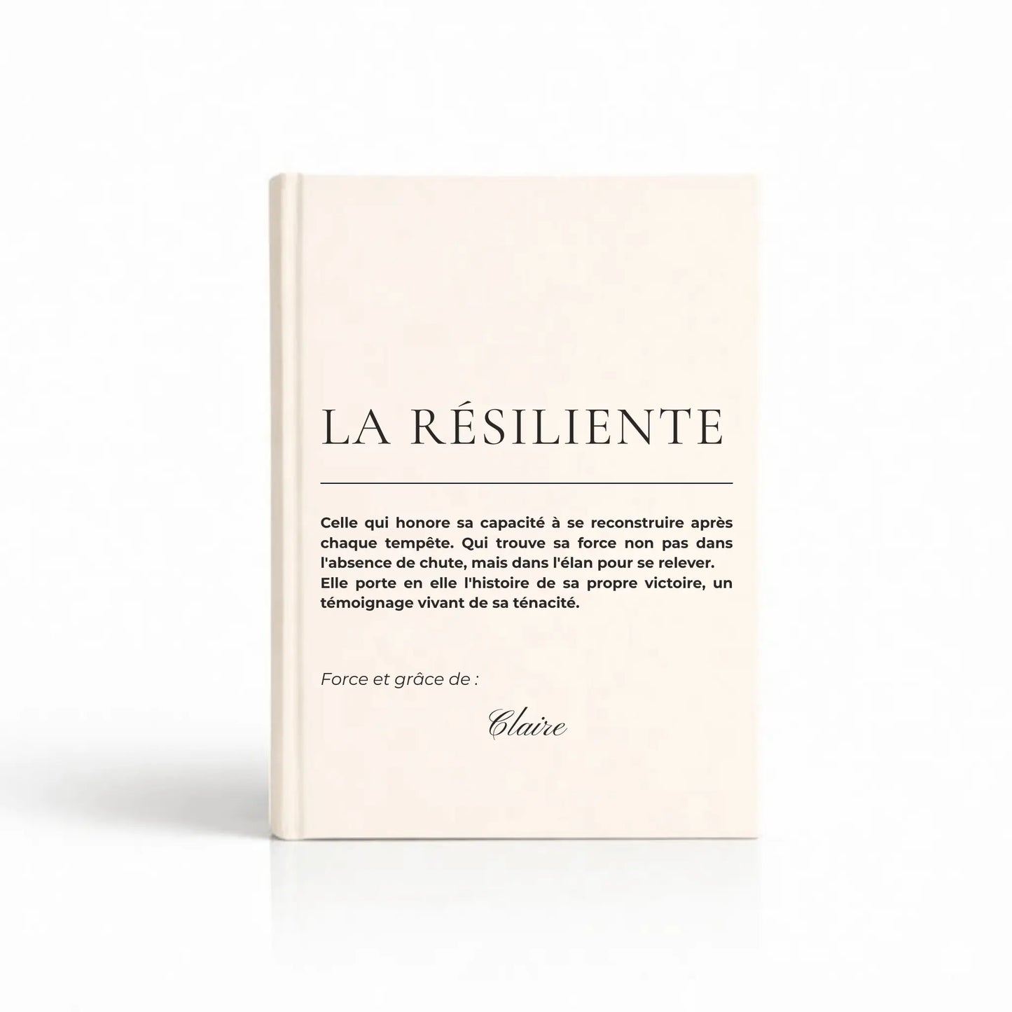 notebook personnalise pour femme la resiliente