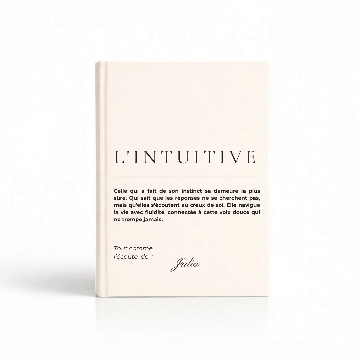notebook personnalise pour femme l'intuitive