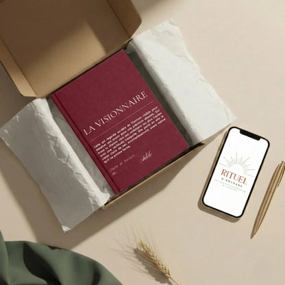 carnet de notes personnalisé Visionnaire - mise en situation lifestyle