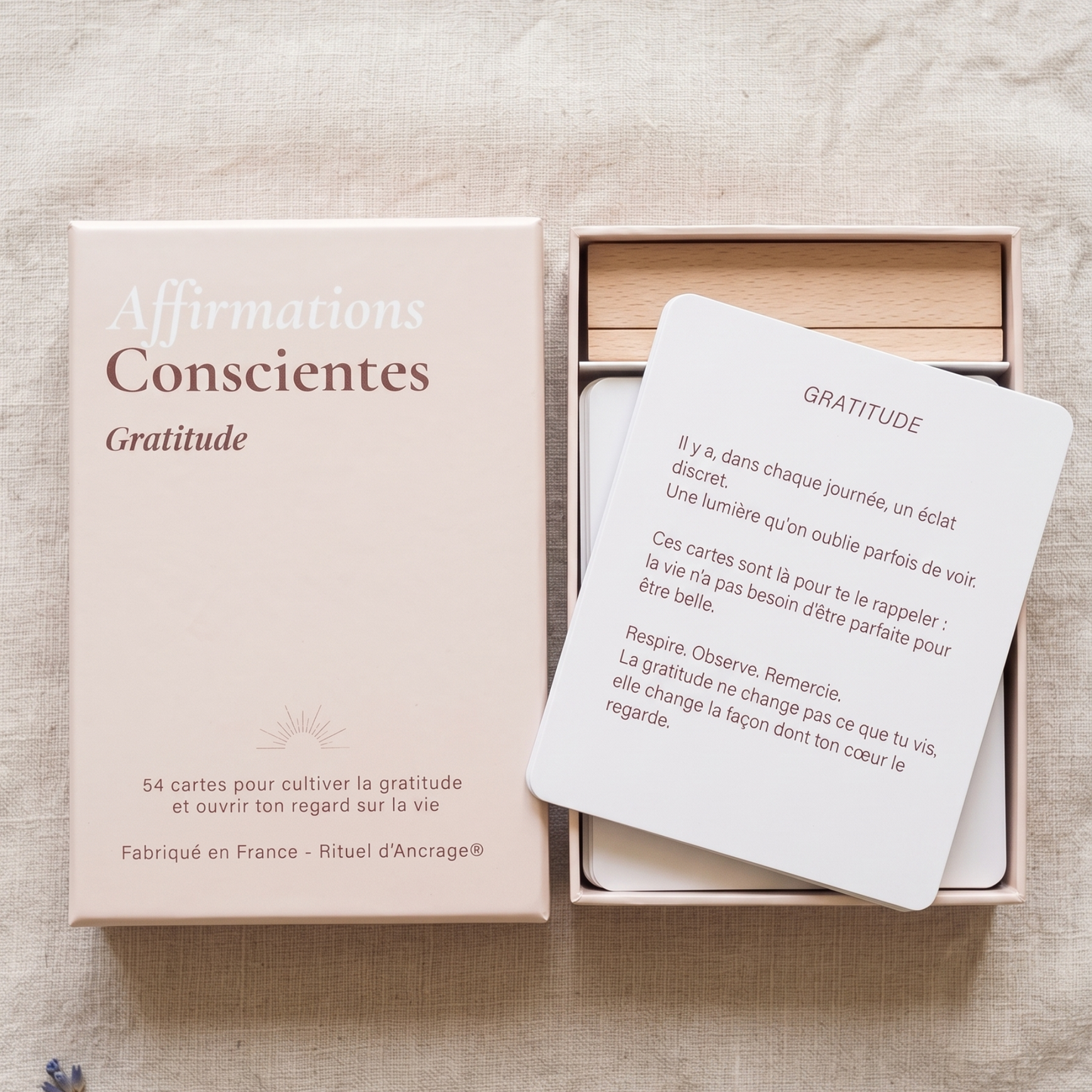 rituel du matin carte affirmation positive gratitude développement personnel