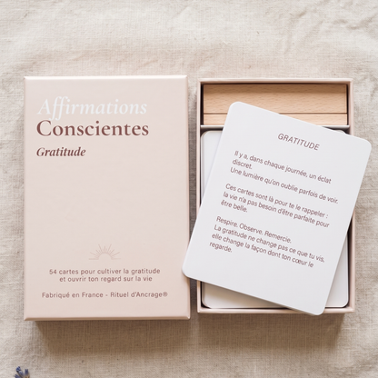 rituel du matin carte affirmation positive gratitude développement personnel